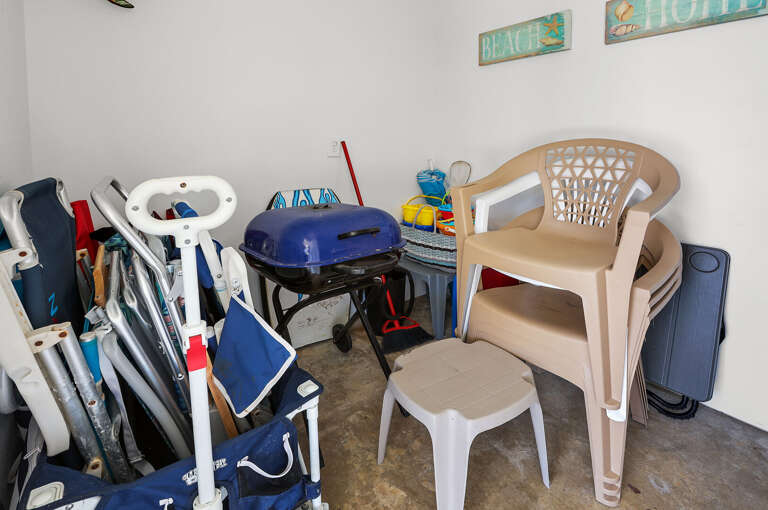 Beach items and charcoal grill - subject to change without notice