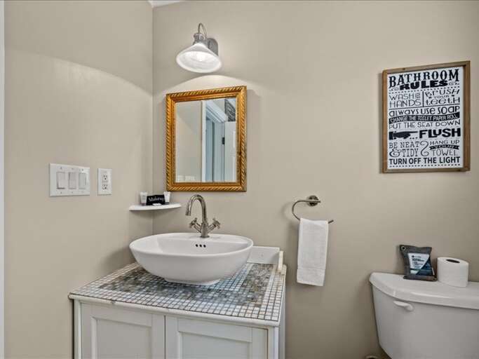 Bathroom to prepare for the day!