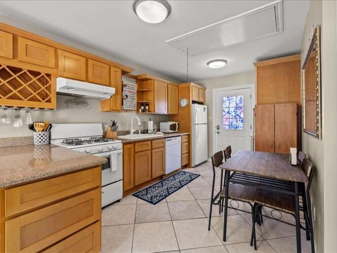 Full kitchen with all the necessities and appliances