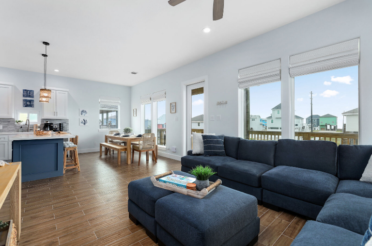 Luxury retreat, comfortable, quality furnishings.