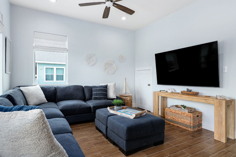 Nice big screen TV for your viewing pleasure! All streaming services are available.