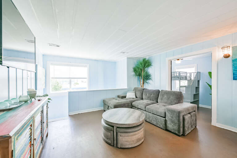 Cozy up in our living room and catch your favorite shows!  ️