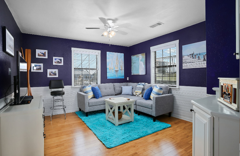 Separate living area off main living/dining room