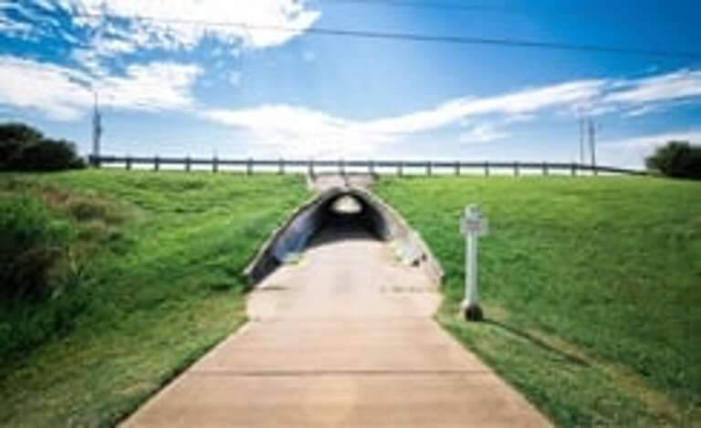 The tunnel used to go back and forth from bay to beach, and beach to bay!
