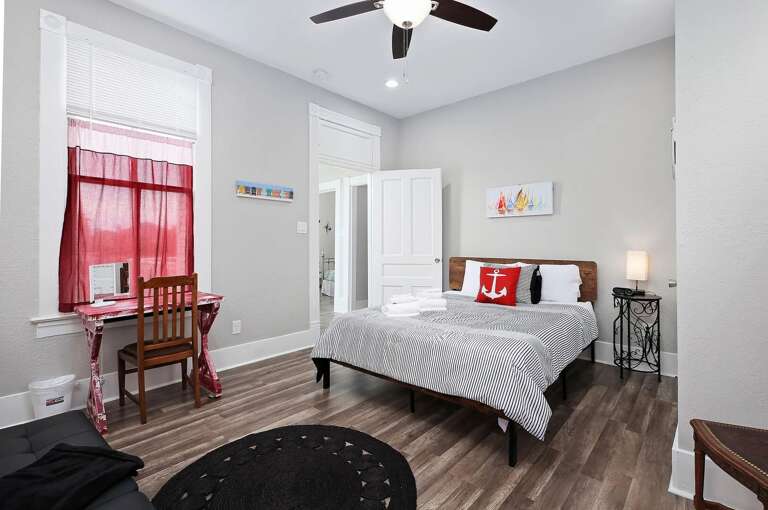 Upstairs Bedroom #2
Queen bed with additional full-size futon.