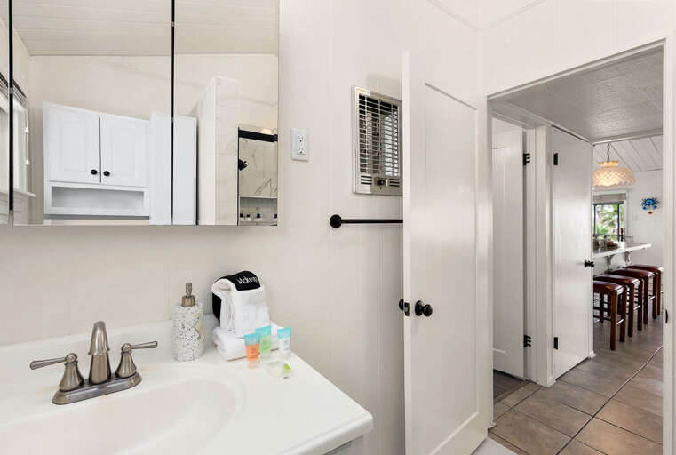 Private, primary bathroom