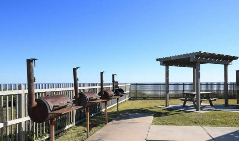 Grilling and picnic space for guests.