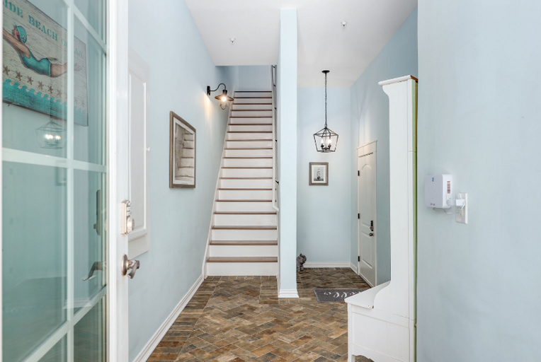 Stairs going up to 2nd, 3rd, and 4th levels. You can take the elevator from garage up to the various floors, as well. Stairs going up to 2nd, 3rd, and 4th levels. You can take the elevator from garage up to the various floors, as well.