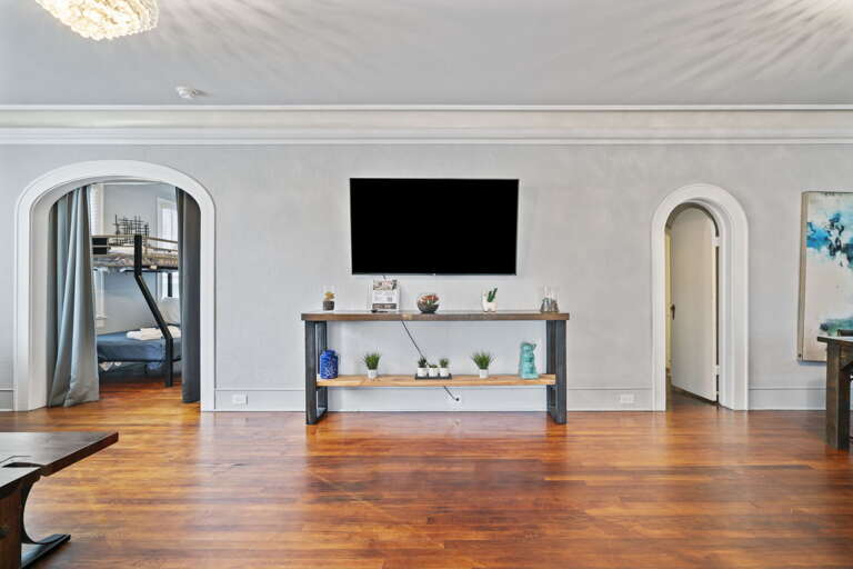 Large Smart TV in living room