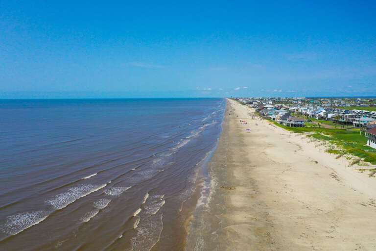 Beach in front of the home