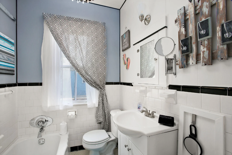 Upstairs bathroom. This bathroom has a tub and the other has a walk-in shower. Upstairs bathroom. This bathroom has a tub and the other has a walk-in shower.