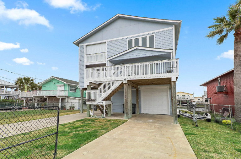 Yard is fenced in front and on both sides, however, not in back by canal.