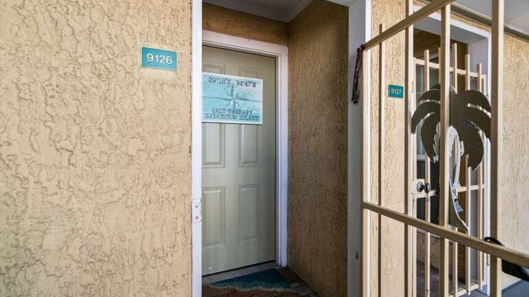 Entry door to Salt Therapy. Entry door to Salt Therapy.