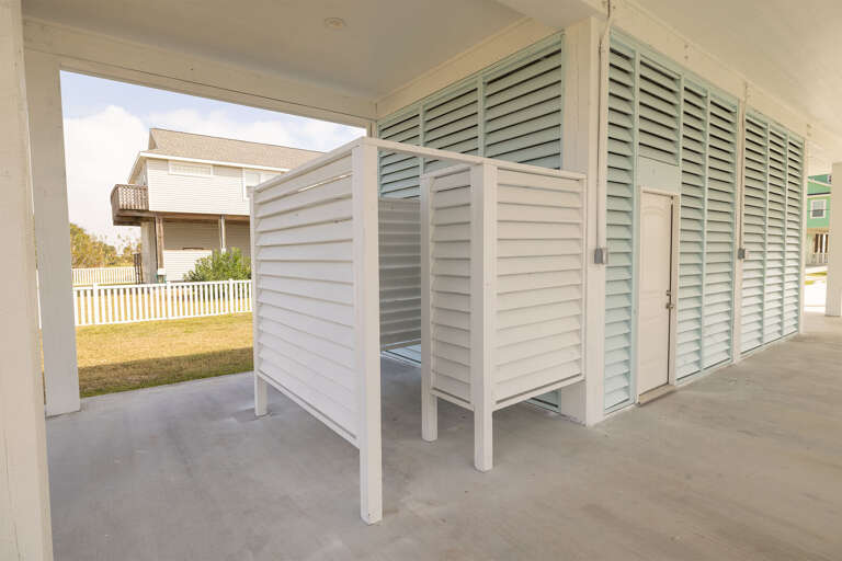   Keep the beach outside with our handy outdoor shower.  