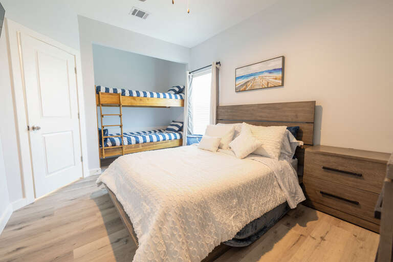   Sweet dreams for all! Each guest gets a comfy spot to lay their head.  