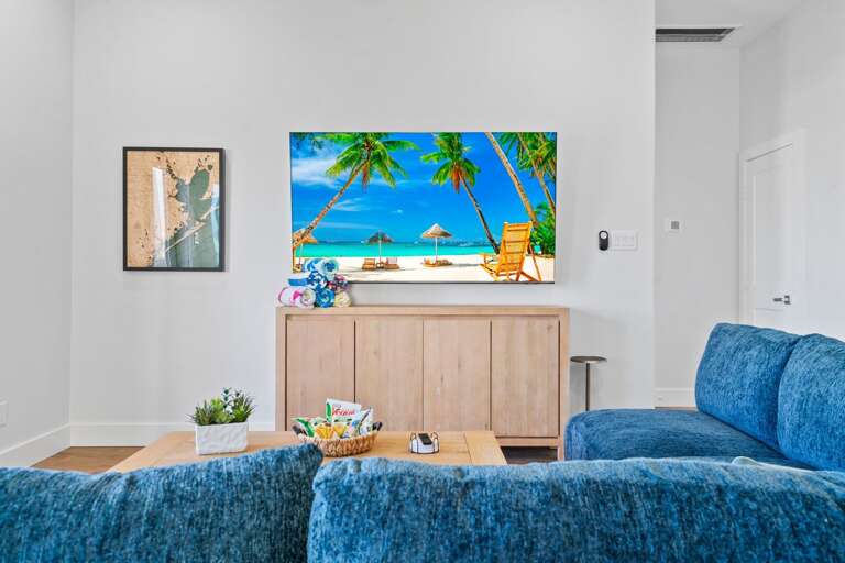 Large TV in living room