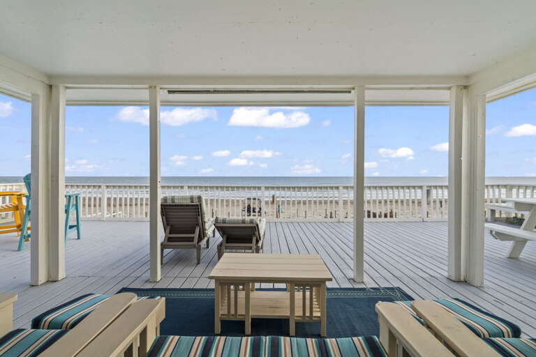 Front-row seats to the ocean — relax on the deck with unbeatable beachfront views.