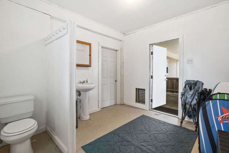 Convenient ground floor half bath.