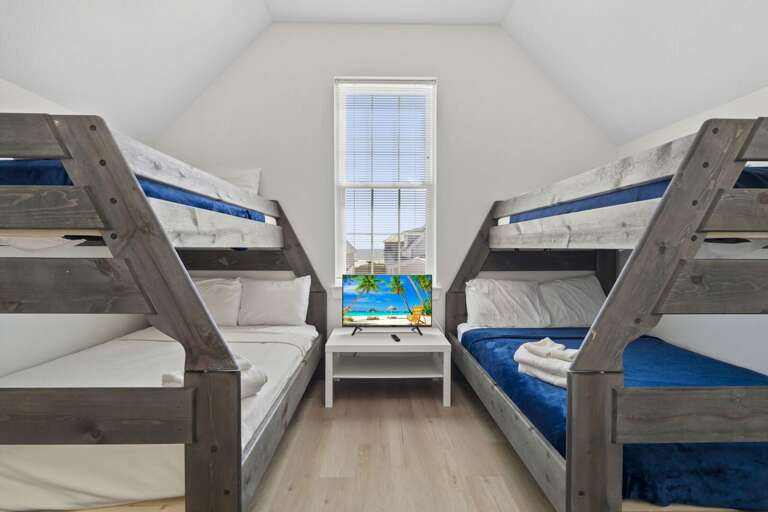 Fun bunk room perfect for kids or group stays.
