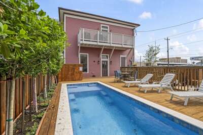 Charming retreat with a private pool and sun-soaked deck, perfect for relaxing in style.