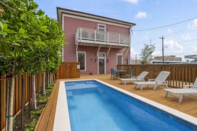 Charming retreat with a private pool and sun-soaked deck, perfect for relaxing in style.