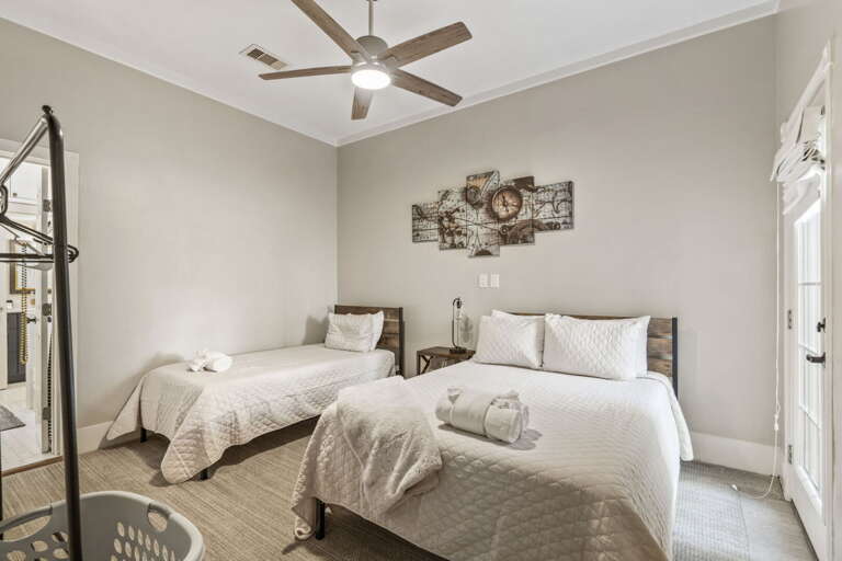 Comfortable sleeping space with room for everyone to unwind.