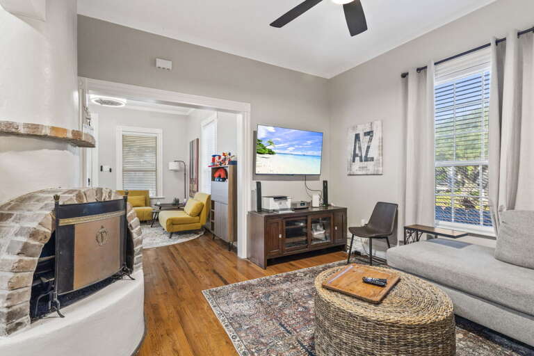 Kick back, get cozy, and unwind after a day by the water.