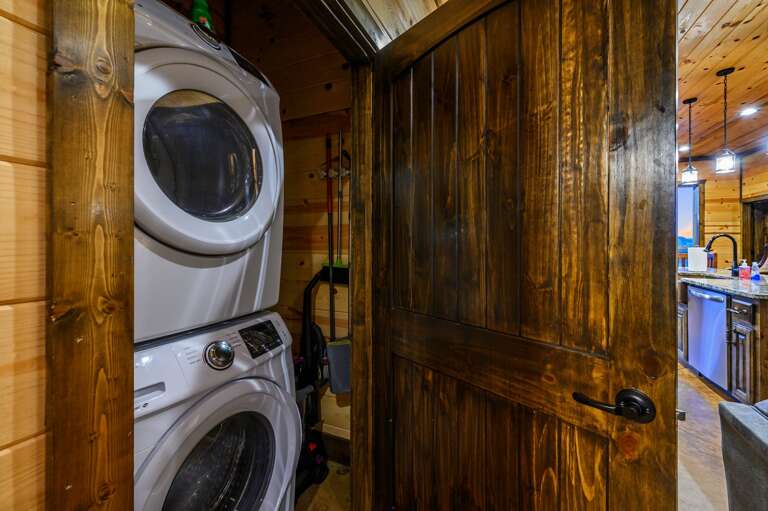 Full size washer and dryer.