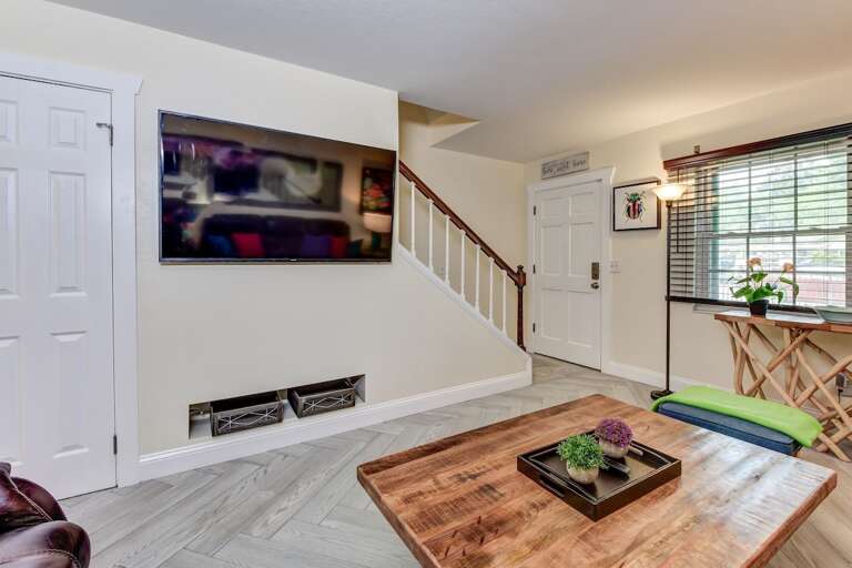 Inviting Living Room with Smart TV