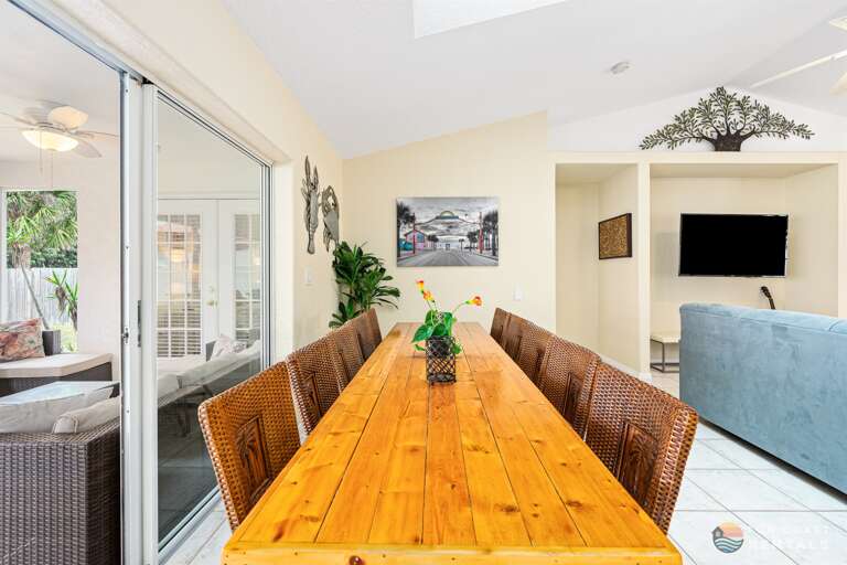 Live-Wood Dining Table with 10 Person Seating!