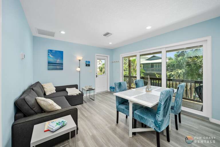 Dining Table and Sofa with Full-Sized Pullout