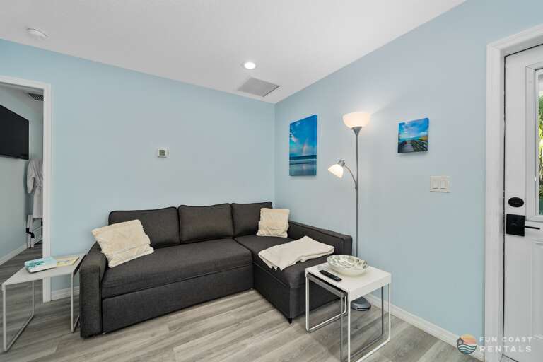 Living Room Area with Full-Sized Sofa Pullout