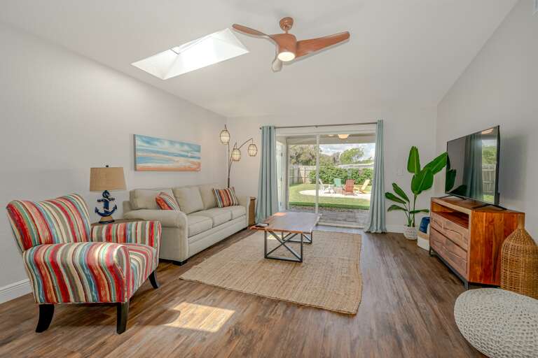 Island Time Living Room w/ 55" HD Smart TV