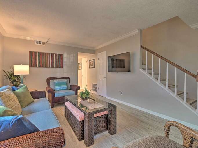 Inviting Living Room with Smart TV