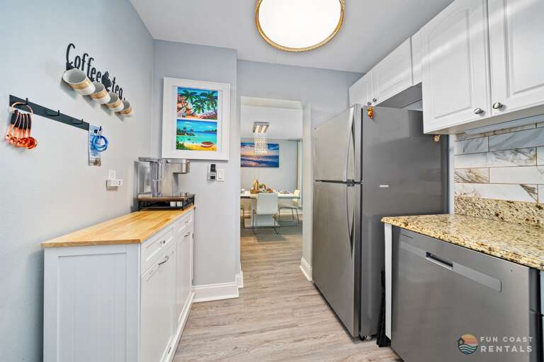 Fully-Equipped Kitchen with Coffee Bar