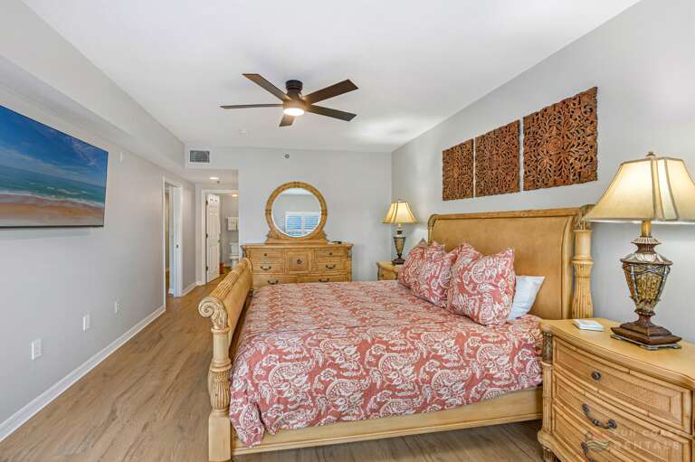 Master Bedroom with King Bed, Smart TV, and Ensuite Bathroom