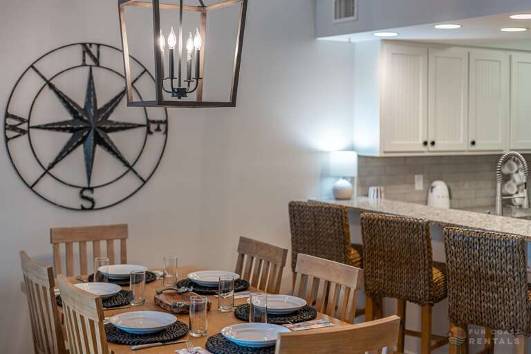 Dining Area and Kitchen with Bar Seating