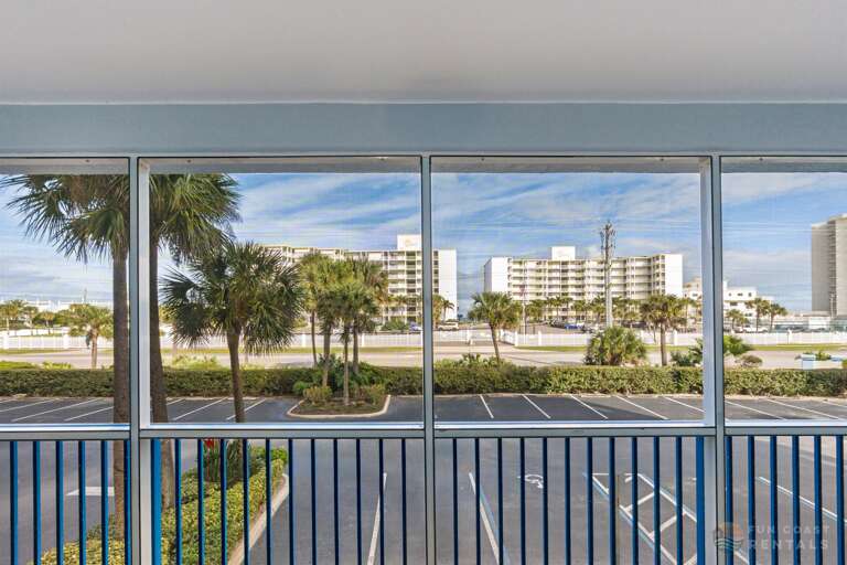 East-Facing Balcony View with Screen