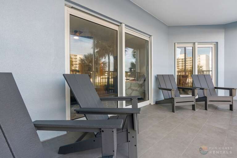 East-Facing Balcony View with Screen and Ample Seating