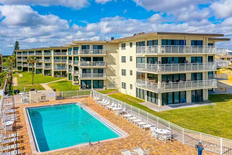 Ocean Front Pool Area with Ample Lounging Space!