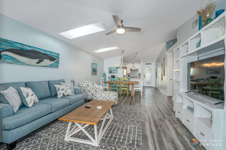 Living Room with 55" Smart TV