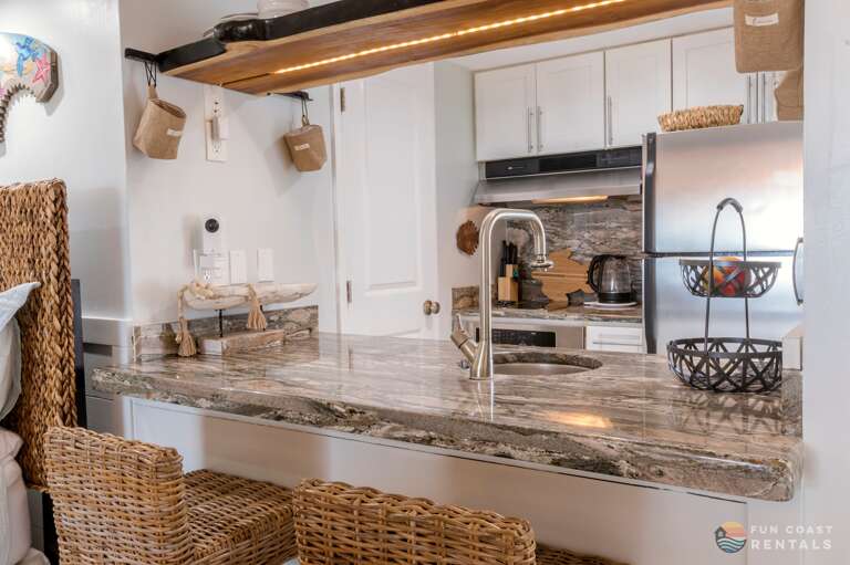 Fully Equipped Kitchen with Bar Seating