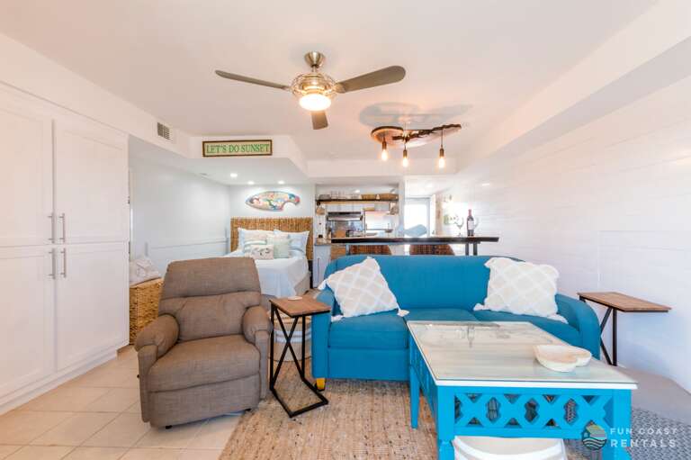 Sleeping Area and Living Room Area