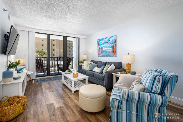 Spacious Living Room with 55" Smart TV