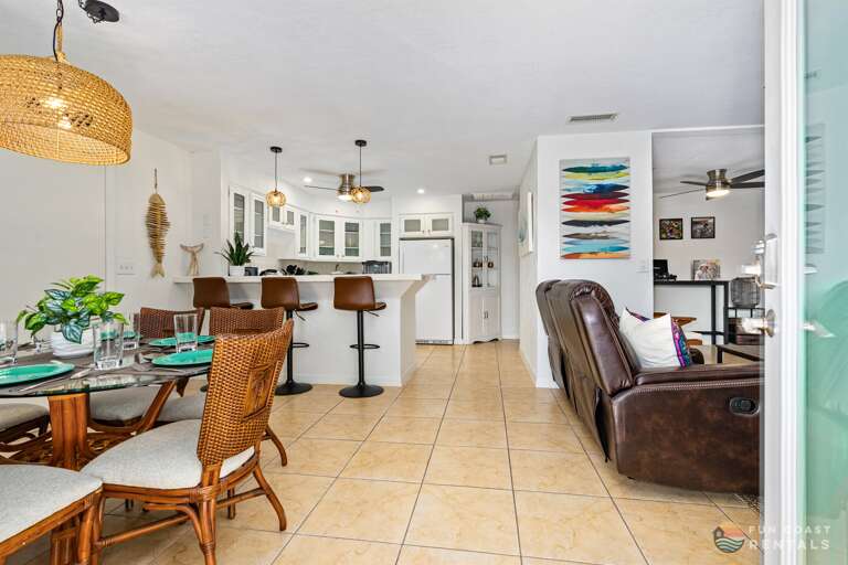 Dining Area with Kitchen and adjacent Living Room!
