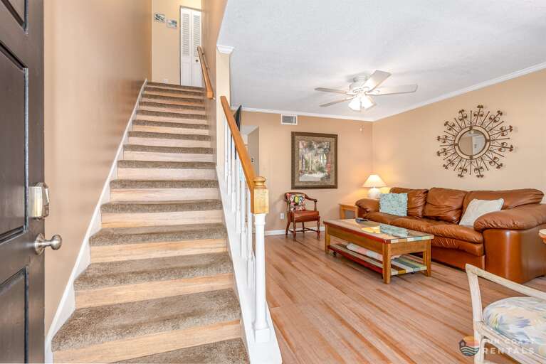 Spacious Living Room with Smart TV