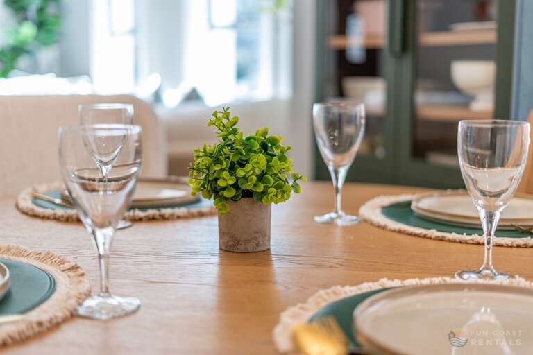 Inviting dining room table!