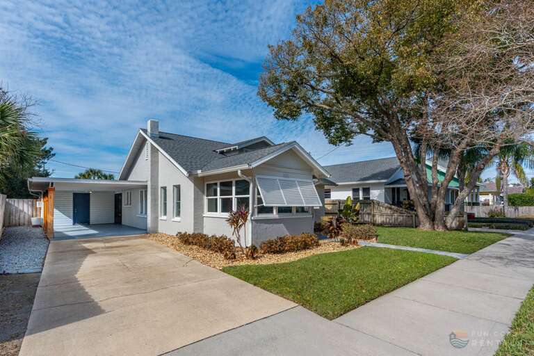Front of home with Carport and Driveway