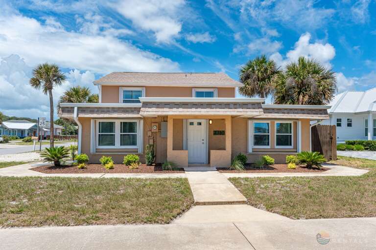 Lovely beachside home located right on A1A and STEPS from the beach!