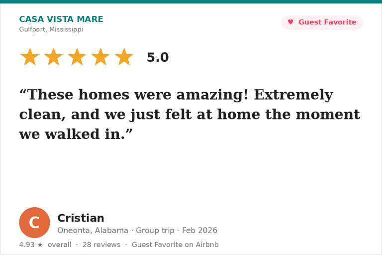 What guests say: "These homes were amazing! Extremely clean, and we just felt at home." — Cristian